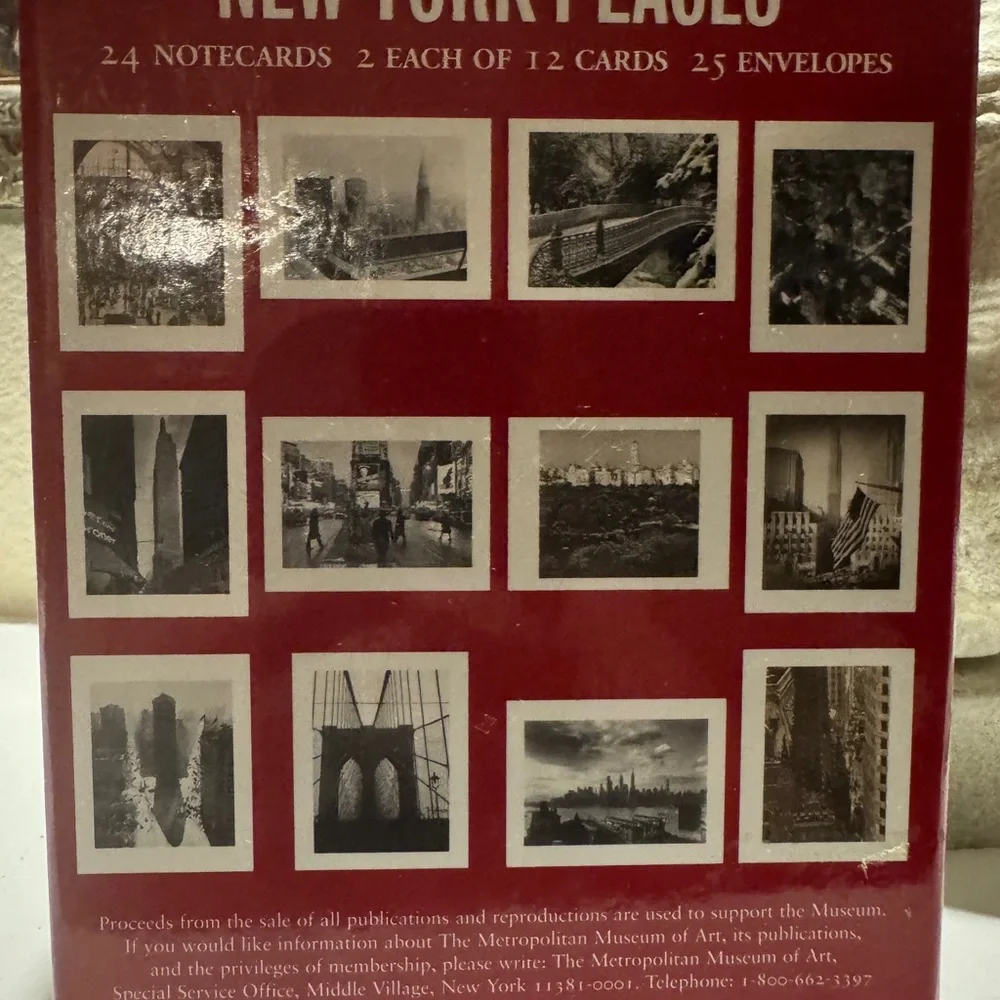The Metropolitan Museum Of Art New York Places New Box set of 24 Note Cards 2003